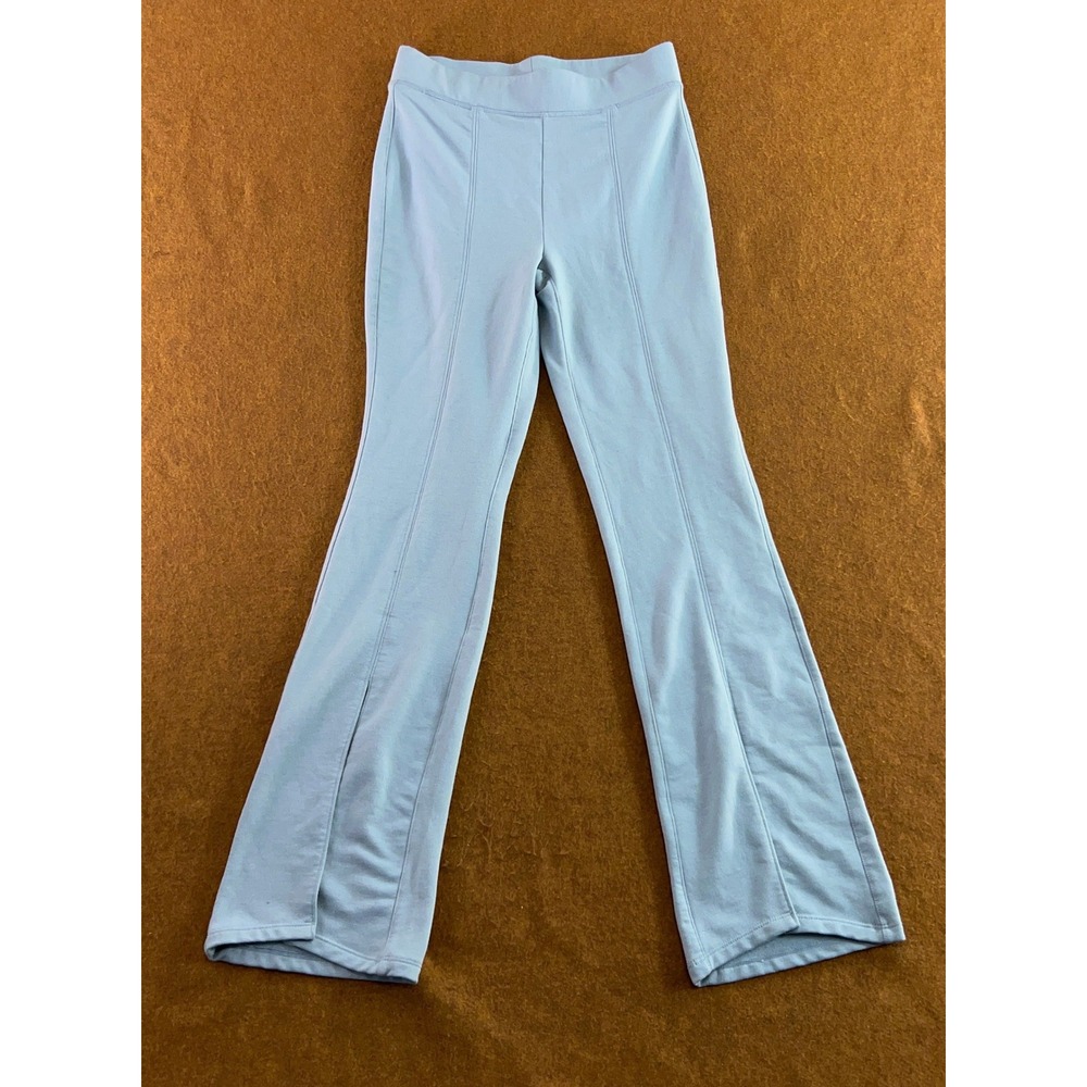 Yogalicious Womens Large Light Blue High Rise Seam Front Flare Yoga Pants New